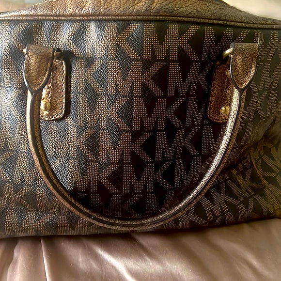 MICHAEL Michael Kors Handbags - Michael Kors-Handbag-Brown and Gold (metallic)
Gently used 
Small smudge inside